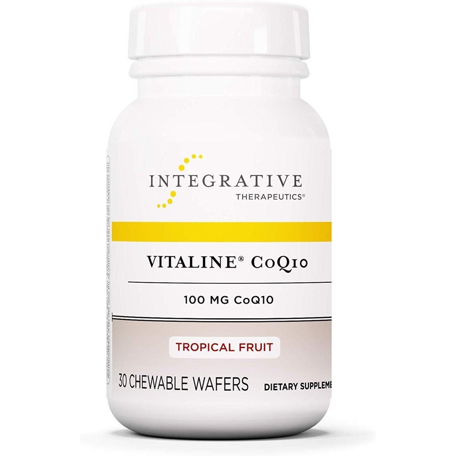 Integrative Therapeutics, Vitaline Coq10 100 mg - Tropical Fruit Flavored, 30 Chewables UPC 871791003293 | HiLife Vitamins