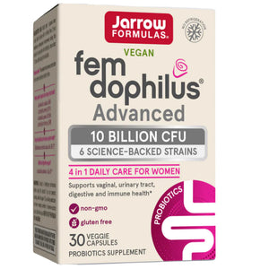 Jarrow Formulas, Fem-Dophilus Advanced - 10 Billion CFU (Shelf Stable), 30 Veggie Capsules - 790011037354 | Hilife Vitamins