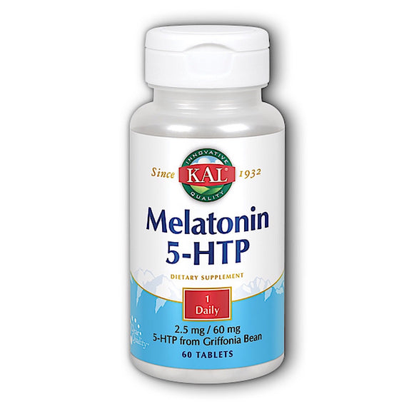 Kal, Melatonin/5-HTP 2.5/60mg, 60 Tablets - 021245130949 | Hilife Vitamins