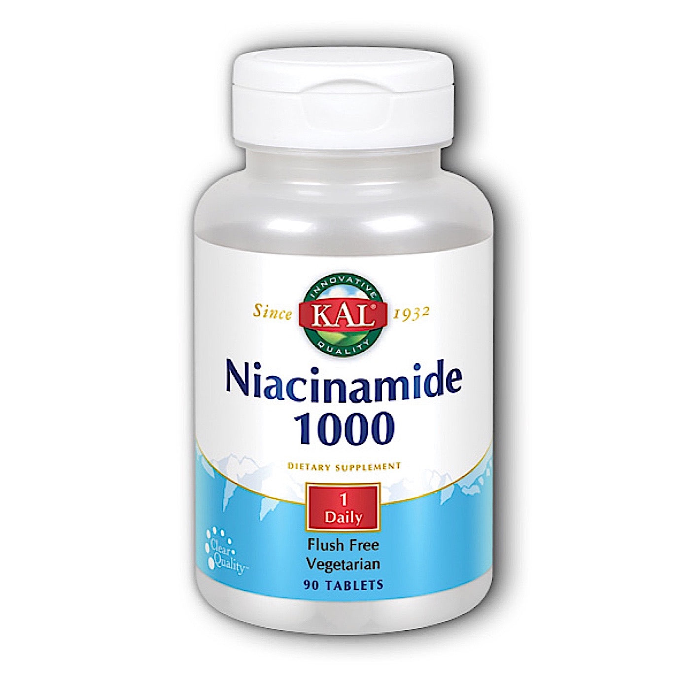 Kal, Niacinamide 1000mg, 90 Tablets UPC 021245322061 | HiLife Vitamins