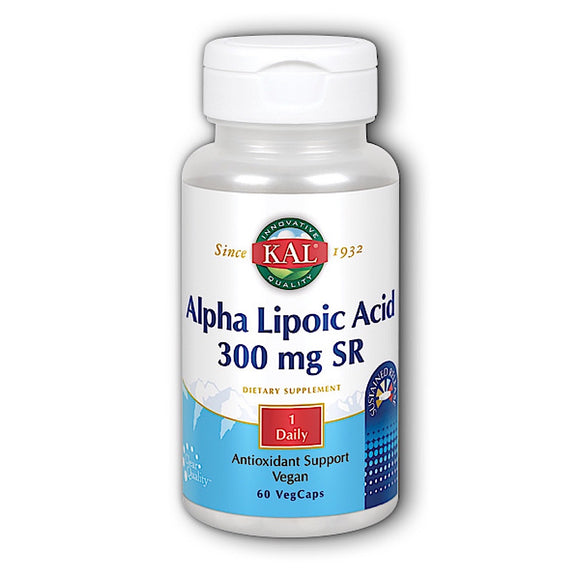Kal, Alpha Lipoic Acid TR 300mg, 60 Capsules - 021245515449 | Hilife Vitamins