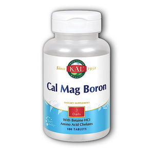 Kal, Cal Mag Boron 400/200/2mg, 100 Tablets - 021245576549 | Hilife Vitamins