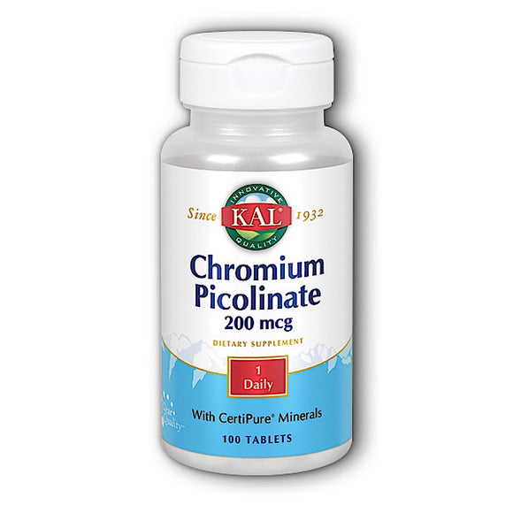 Kal, Chromium Picolinate 200mcg, 100 Tablets - 021245593102 | Hilife Vitamins
