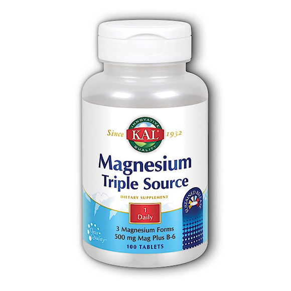 Kal, Magnesium, Sustained Release, 100 Tablets - 021245628279 | Hilife Vitamins