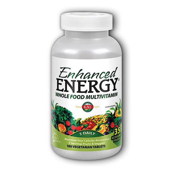 Kal, Enhanced energy 180, 180 Tablets - 021245710011 | Hilife Vitamins