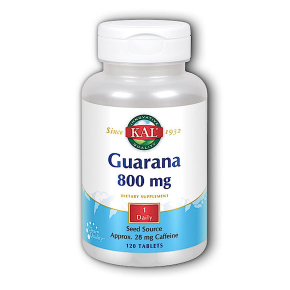 Kal, Guarana 800mg, 120 Tablets - 021245715122 | Hilife Vitamins