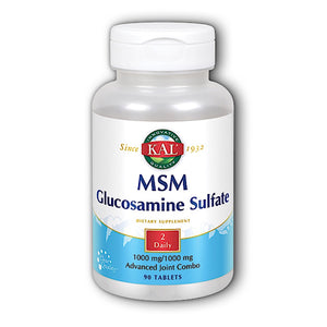 Kal, MSM Gluc Sulfate 500/500mg, 90 Tablets - 021245724414 | Hilife Vitamins
