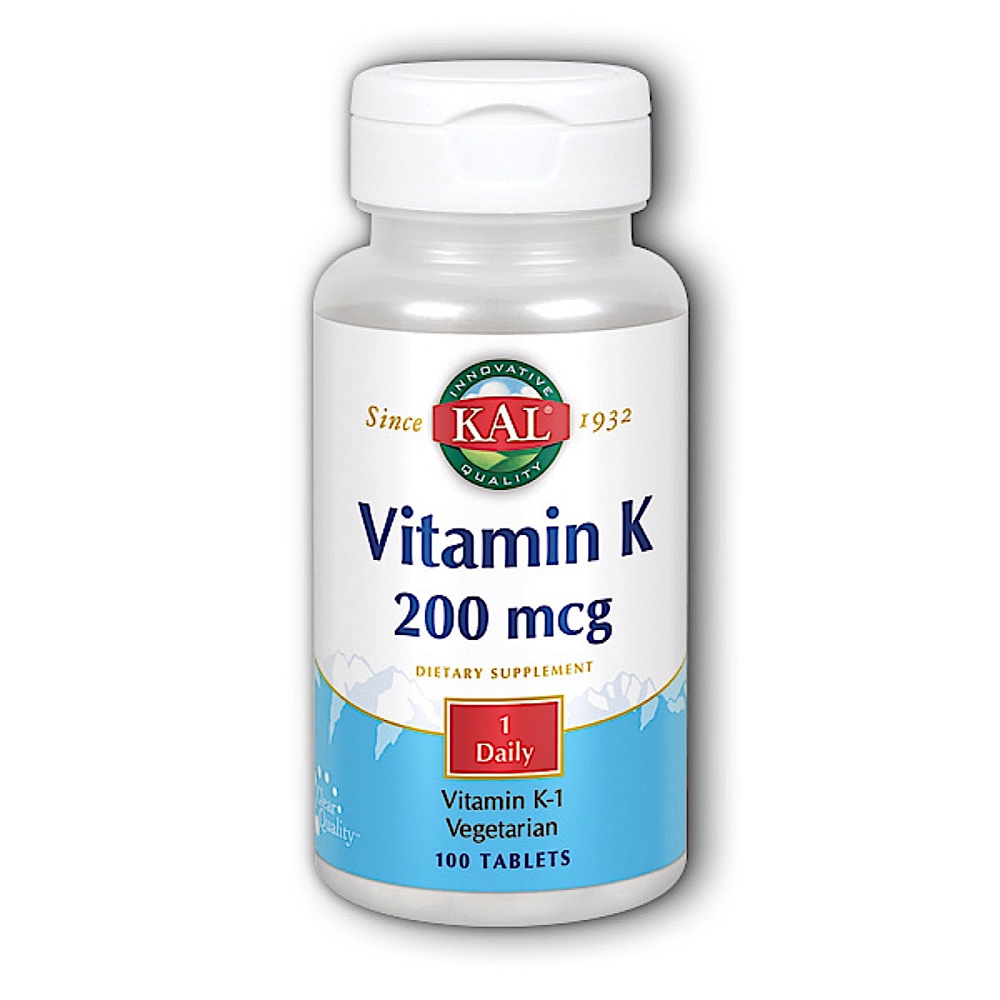 Kal, K-1 Phylloquinone 200mcg, 100 Tablets UPC 021245745310 | HiLife Vitamins