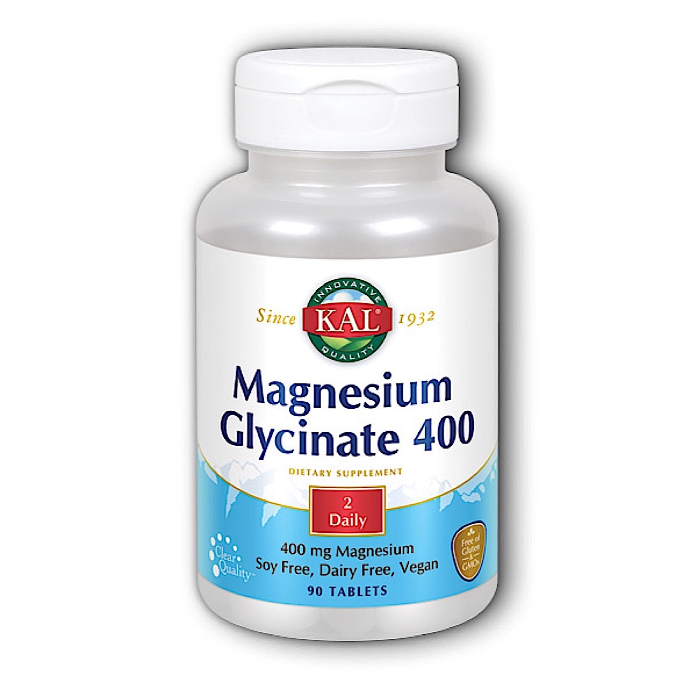 Kal, Magnesium Glycinate 400 mg, 90 Tablets UPC 021245811091 | HiLife Vitamins