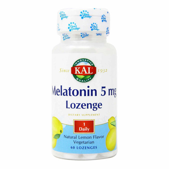 Kal, Melatonin Lemon 5 mg, 60 Lozenges - 021245853060 | Hilife Vitamins