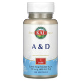 Kal, A & D, 100 Softgels - 021245060109 | Hilife Vitamins