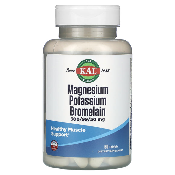 Kal, Magnesium Potassium Bromelain, 60 Tablets - 021245122234 | Hilife Vitamins