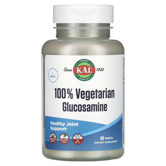 Kal, 100% Vegetarian Glucosamine, 60 Tablets - 021245127604 | Hilife Vitamins