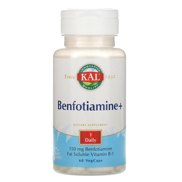 Kal, Benfotiamine+, 60 Capsules - 021245261933 | Hilife Vitamins