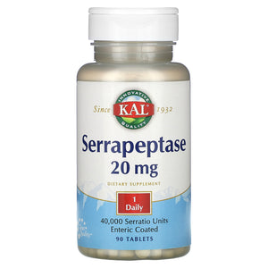 Kal, Serrapeptase, 20 mg, 90 Tablets - 021245286639 | Hilife Vitamins