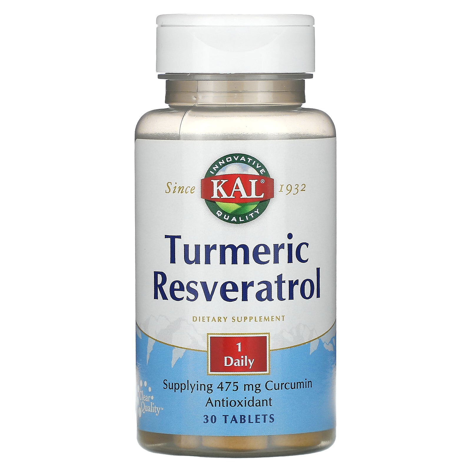 Kal, Turmeric Resveratrol, 30 Tablets - 021245345329 | Hilife Vitamins