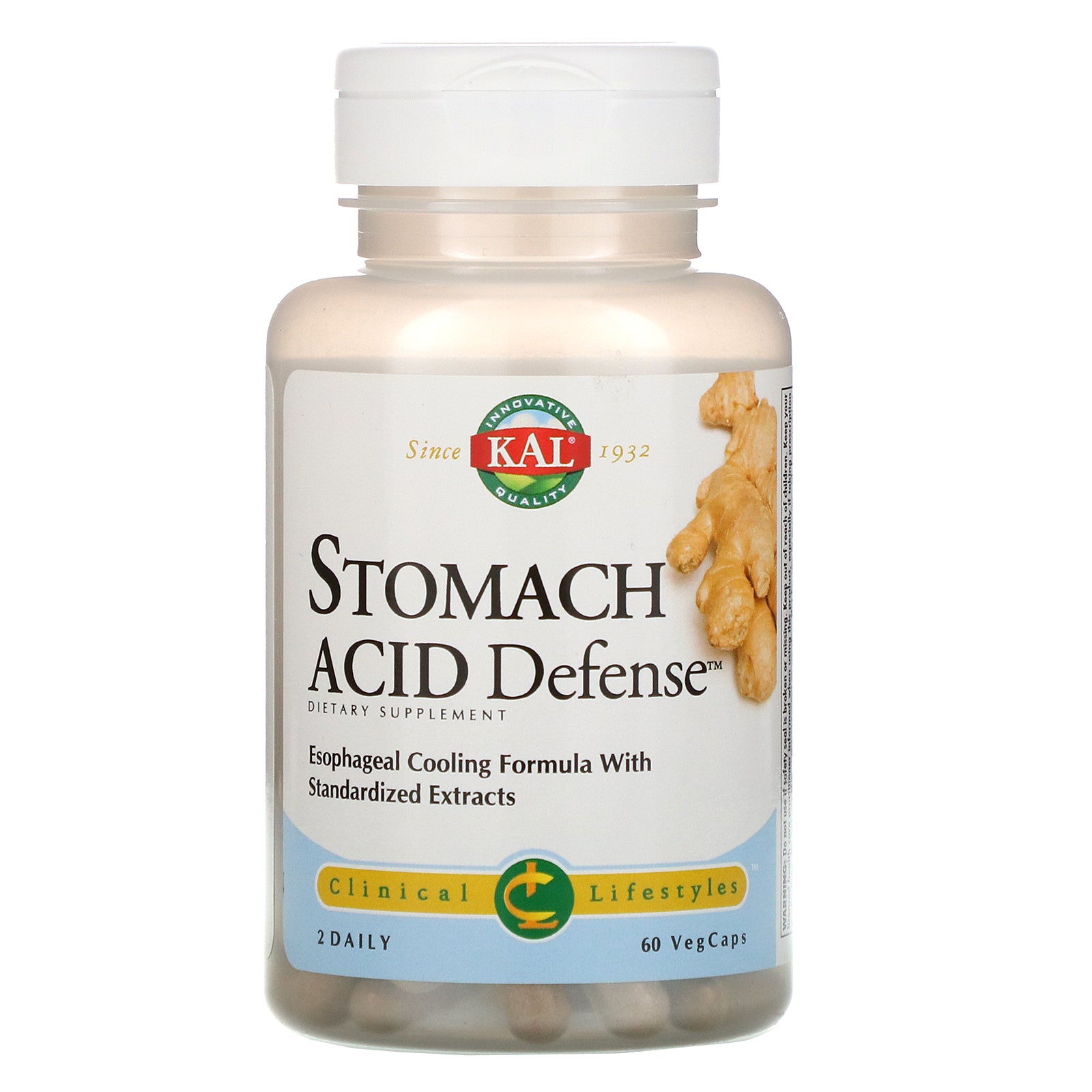 Kal, Stomach Acid Defense, 60 Capsules UPC 021245469544 | HiLife Vitamins