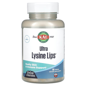 Kal, Ultra Lysine Lips, 60 Tablets - 021245515814 | Hilife Vitamins