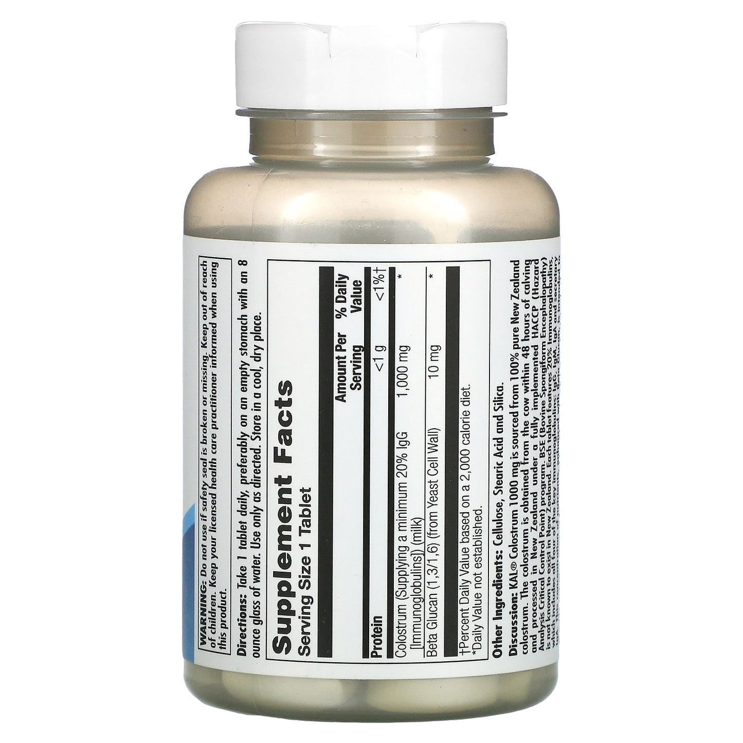 Kal, Colostrum 1000mg, 60 Tablets UPC 021245559009 | HiLife Vitamins