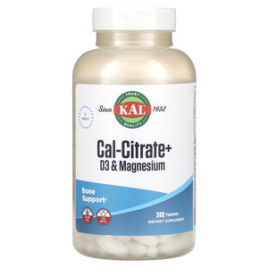 Kal, Cal-Citrate+ D3 & Magnesium, 240 Tablets - 021245571087 | Hilife Vitamins