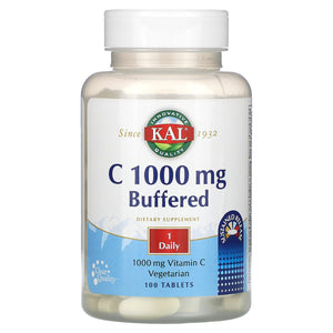 Kal, C 1,000 mg Buffered, 100 Tablets - 021245576792 | Hilife Vitamins