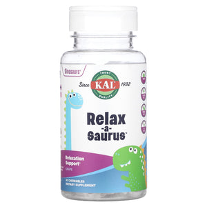 Kal, Relax-A-Saurus Grape, 30 Chewables - 021245602217 | Hilife Vitamins