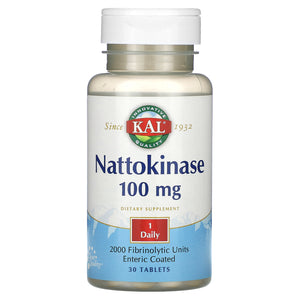 Kal, Nattokinase, 100 mg, 30 Tablets - 021245639053 | Hilife Vitamins