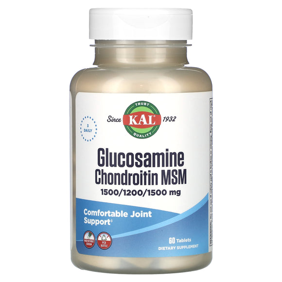 Kal, Glucosamine Chondroitin MSM, 60 Tablets - 021245726609 | Hilife Vitamins