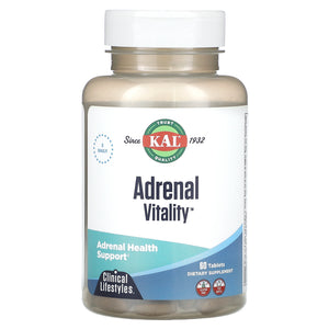 Kal, Adrenal Vitality, 60 Tablets - 021245790594 | Hilife Vitamins