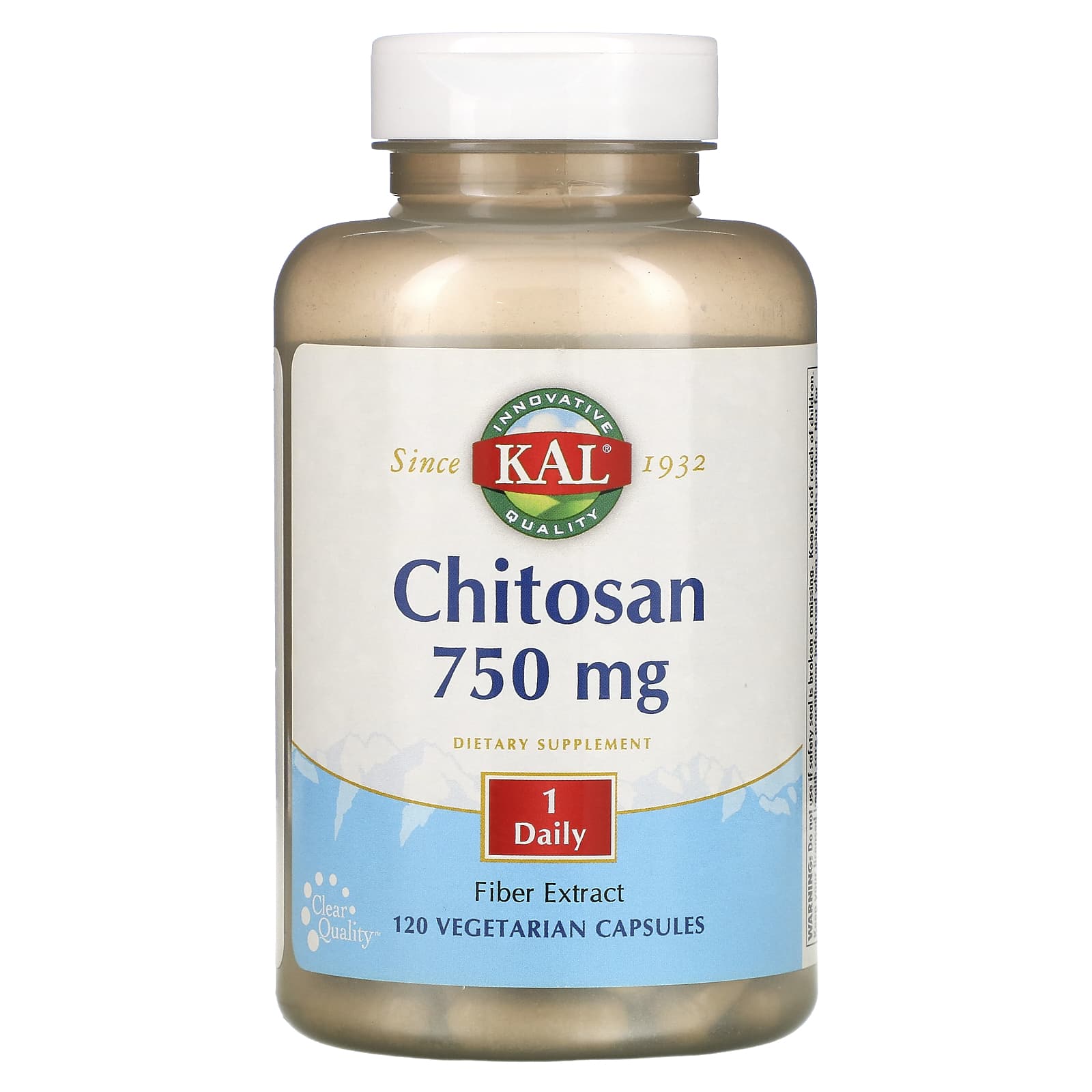 Kal, Chitosan 750 mg, 120 Capsules - 021245804123 | Hilife Vitamins