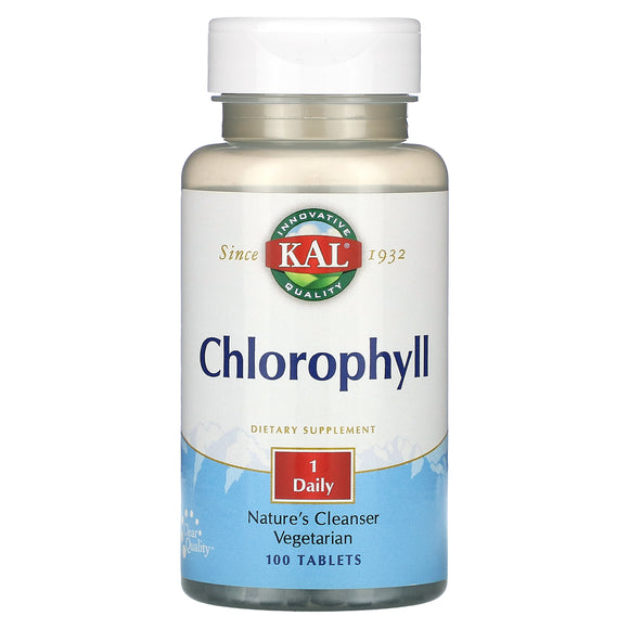 Kal, Chlorophyll, 100 Tablets - 021245806912 | Hilife Vitamins