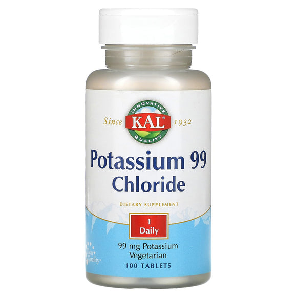 Kal, Potassium 99 Chloride 99 mg, 100 Tablets - 021245846703 | Hilife Vitamins