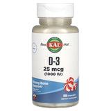Kal, D-3, Peppermint, 25 mcg (1,000 IU), 200 Chewables - 021245903437 | Hilife Vitamins