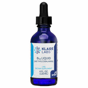 Klaire Labs, B12 Liquid (Methylcobalamin), 1000 mcg, 4 Fl OZ - 817234010749 | Hilife Vitamins