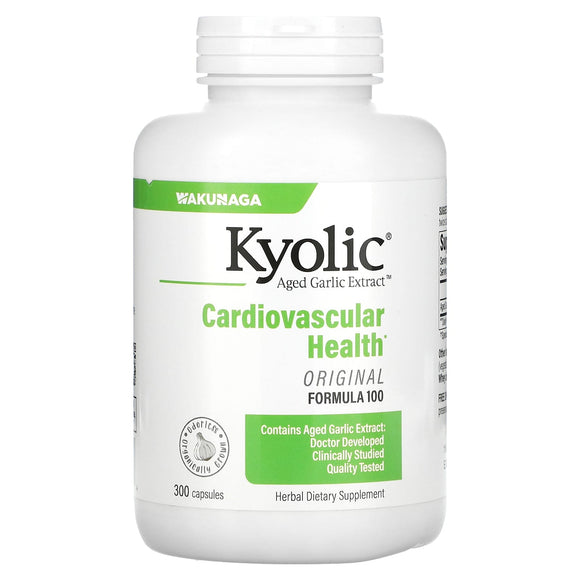 Kyolic, Aged Garlic Extract, Cardiovascular, Formula 100, 300 Capsules - 023542100434 | Hilife Vitamins