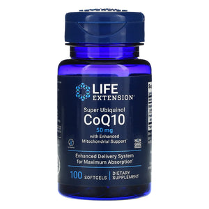 Life Extension, Super Ubiquinol CoQ10 with En, 100 Softgels - 737870142515 | Hilife Vitamins
