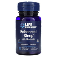 Life Extension, Enhanced Sleep with Melatonin, 30 Capsules UPC 737870155133 | HiLife Vitamins