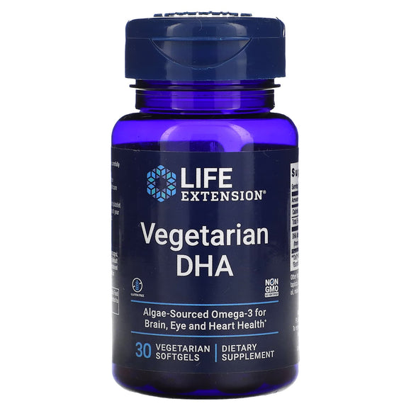 Life Extension, Vegetarian DHA, 30 Softgels - 737870164036 | Hilife Vitamins