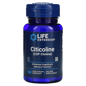 Life Extension, Citicoline (CDP-Choline), 60 Capsules - 737870165965 | Hilife Vitamins