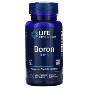 Life Extension, Boron, 3 mg, 100 Capsules - 737870166115 | Hilife Vitamins