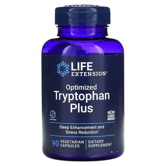 Life Extension, Optimized Tryptophan Plus, 90 Vegetarian Capsules - 737870172192 | Hilife Vitamins
