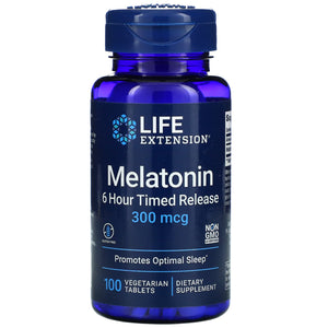 Life Extension, Melatonin, 6 Hour Timed Relea, 100 Tablets - 737870178712 | Hilife Vitamins