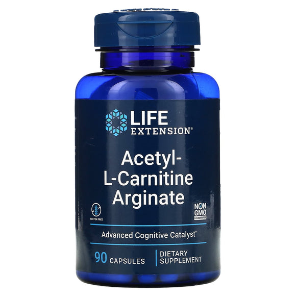 Life Extension, Acetyl-L-Carnitine Arginate, 90 Capsules - 737870197492 | Hilife Vitamins