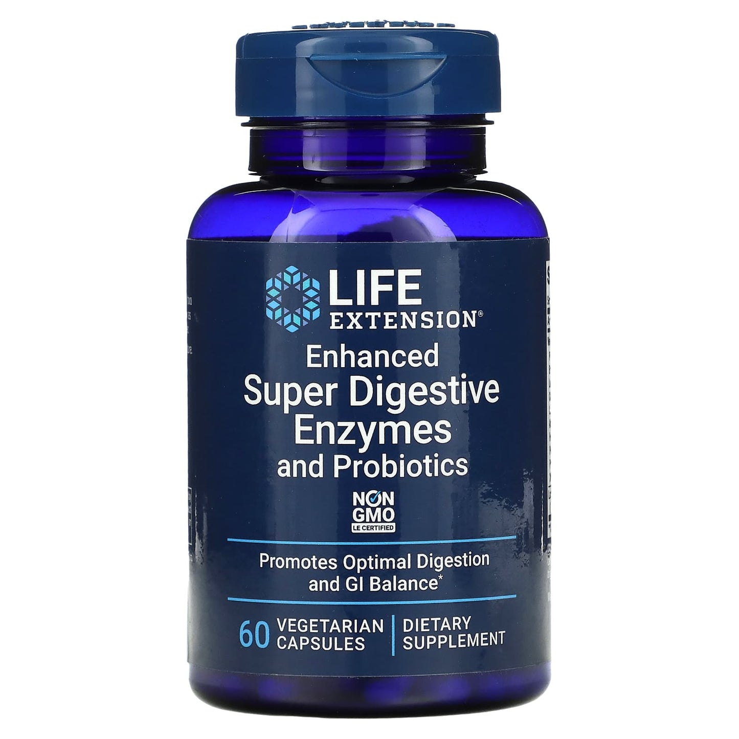 Life Extension, Enhanced Super Digestive Enzy, 60 Vegetarian Capsules - 737870202264 | Hilife Vitamins