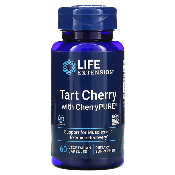 Life Extension, Tart Cherry with CherryPURE, 60 Vegetarian Capsules - 737870202363 | Hilife Vitamins