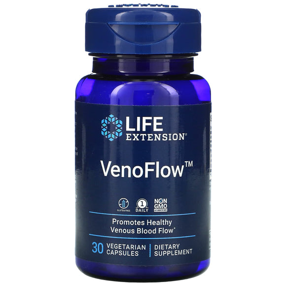 Life Extension, VenoFlow, 30 Vegetarian Capsules - 737870210238 | Hilife Vitamins