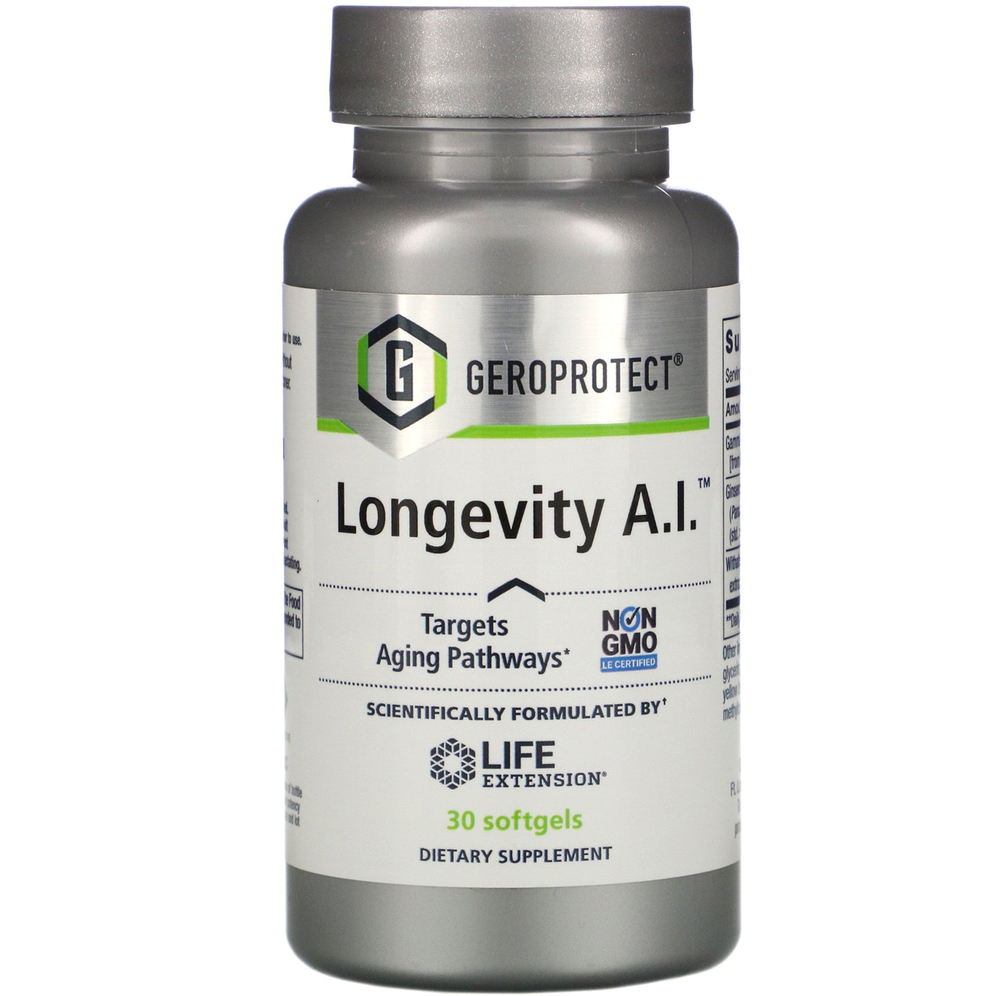 Life Extension, GEROPROTECT™ LONGEVITY A.I.™, 30 Softgels UPC 737870213338 | HiLife Vitamins