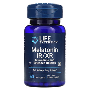 Life Extension, Melatonin IR/XR, 60 Capsules - 737870220169 | Hilife Vitamins