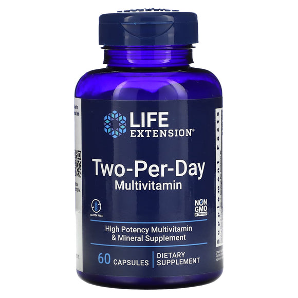 Life Extension, Two-Per-Day Multivitamin, 60 Capsules - 737870231769 | Hilife Vitamins