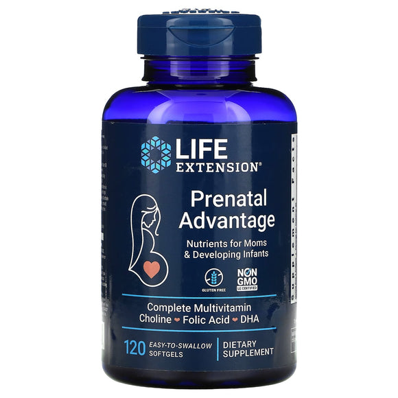 Life Extension, Prenatal Advantage, 120 Softgels - 737870231912 | Hilife Vitamins